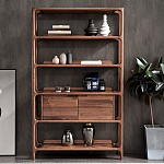Стеллаж в гостиную для книг Moon Walnut Furniture варинант исполнения - 5 | Loft Concept в Нижнем Новгороде