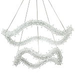 Двухъярусная кольцевая люстра с хрустальным декором Gilbertine Crystal Wavy Ring Chandelier варинант исполнения - 1 | Loft Concept в Нижнем Новгороде