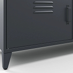 ТВ-тумба из металла и столешницей из массива дуба Metal Wood TV-Stand варинант исполнения - 7 | Loft Concept в Нижнем Новгороде