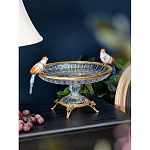 Чаша из прозрачного стекла с фигурками разноцветных попугаев на ободке 38 Eden Garden варинант исполнения - 2 | Loft Concept в Нижнем Новгороде