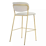 Стул барный широкой полукруглой спинкой на золотистых ножках Chair Smooth Shapes варинант исполнения - 3 | Loft Concept в Нижнем Новгороде