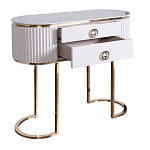 Консоль с белая овальная с мраморной столешницей Thoroughbass  варинант исполнения - 2 | Loft Concept в Нижнем Новгороде