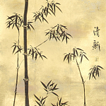 Обои ручная роспись Bamboo Quicksilver on Warm Gold gilded tea paper варинант исполнения - 2 | Loft Concept в Нижнем Новгороде