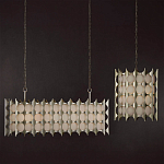 Подвесной светильник в форме цилиндра с фактурным серебряным каркасом и тканевым абажуром Silver Honeycomb варинант исполнения - 3 | Loft Concept в Нижнем Новгороде