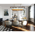 Люстра овальная с каскадом из разноцветных круглых подвесов Key Lustar варинант исполнения - 2 | Loft Concept в Нижнем Новгороде