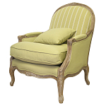 Кресло Ava Classical Armchair green striped flax варинант исполнения - 3 | Loft Concept в Нижнем Новгороде