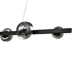 Люстра светодиодная линейная с 6-ю круглыми серыми плафонами Iona Chandelier Black  варинант исполнения - 2 | Loft Concept в Нижнем Новгороде