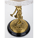 Чаша стеклянная прозрачная на бронзовой подставке с фигуркой девушки Eden Garden варинант исполнения - 4 | Loft Concept в Нижнем Новгороде