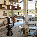 Черный приставной столик из массива AMORPHOUS варинант исполнения - 4 | Loft Concept в Нижнем Новгороде