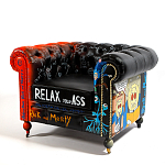 Кресло "Умный Умник" Rick and Morty graffiti chair натуральная кожа  варинант исполнения - 1 | Loft Concept в Нижнем Новгороде