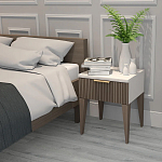 Тумба прикроватная коричневая с белой столешницей Harper Line варинант исполнения - 3 | Loft Concept в Нижнем Новгороде