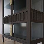 Витрина Primo со стеклянными фасадами и 2 ящиками Темный орех варинант исполнения - 2 | Loft Concept в Нижнем Новгороде