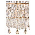 Люстра круглая с хрустальными подвесками на золотистом каркасе Roul Crystal Light варинант исполнения - 10 | Loft Concept в Нижнем Новгороде