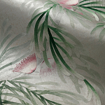 Обои ручная роспись Silk Tree Colourway SC-92 on Crackled Silver on Shell Pink metallic silk варинант исполнения - 1 | Loft Concept в Нижнем Новгороде