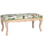 Банкетка из натурального бука золотистая с изображением птиц и цветов Blooming Birds варинант исполнения - 1 | Loft Concept в Нижнем Новгороде