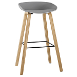 Барный стул на ножках из натурального дерева Boras Grey варинант исполнения - 1 | Loft Concept в Нижнем Новгороде