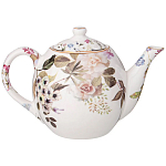Чайный сервиз из фарфора белый с рисунком цветов на 6 персон 14 предметов Garden Whisper Porcelain Set  варинант исполнения - 2 | Loft Concept в Нижнем Новгороде