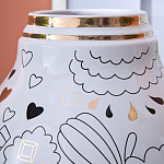 Ваза с декоративными лицами и графическими элементами в виде сердец и символов Faces of Imagination варинант исполнения - 8 | Loft Concept в Нижнем Новгороде