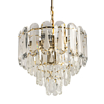 Люстра многоярусная с овальными прозрачными подвесками 36 см Harmonica варинант исполнения - 1 | Loft Concept в Нижнем Новгороде