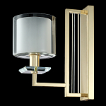 Бра с геометрическим каркасом из металла и цилиндрическим стеклянным плафоном Laurent варинант исполнения - 8 | Loft Concept в Нижнем Новгороде