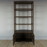 Стеллаж со стеклянными полками Elsa Dreams Walnut варинант исполнения - 4 | Loft Concept в Нижнем Новгороде