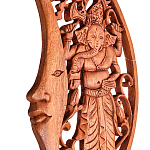 Панно из дерева Ганеша и месяц Panel With Animals варинант исполнения - 3 | Loft Concept в Нижнем Новгороде