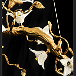 Люстра в виде золотой ветки с цветами и птичками Marvelous Garden варинант исполнения - 12 | Loft Concept в Нижнем Новгороде