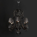 Люстра подвесная с плиссированными абажурами и множеством подвесок черного цвета Диаметр 62 см Lustre Reverie варинант исполнения - 2 | Loft Concept в Нижнем Новгороде