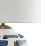 Настольная лампа керамическая с белым тканевым абажуром Perfect White Canvas варинант исполнения - 1 | Loft Concept в Нижнем Новгороде