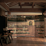 Обои ручная роспись The Art of Learning and Steps for the Flowers by Teo Yang Special Colourway on purple painted Xuan paper варинант исполнения - 1 | Loft Concept в Нижнем Новгороде