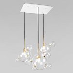 Люстра подвесная 3 лампы с прозрачными стеклянными шарами и золотыми деталями Giopato & Coombes варинант исполнения - 3 | Loft Concept в Нижнем Новгороде