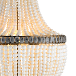 Люстра каплевидной формы декорированная нитями стеклянных бусин молочного цвета Bead threads варинант исполнения - 1 | Loft Concept в Нижнем Новгороде