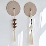 Аксессуар на стену диск из нитей Wall Decor White Thread Disc  варинант исполнения - 1 | Loft Concept в Нижнем Новгороде