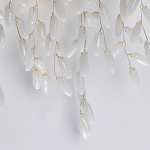 Бра золотого цвета с ветвями и белыми овальными стеклянными подвесками Droplet Chandelier варинант исполнения - 5 | Loft Concept в Нижнем Новгороде