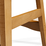 Барный стул со спинкой и подлокотниками на 4-х деревянных ножках Кремовый Велюр Ava Charm варинант исполнения - 7 | Loft Concept в Нижнем Новгороде