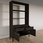 Стеллаж Primo с ящиками Темный орех варинант исполнения - 7 | Loft Concept в Нижнем Новгороде