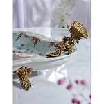 Блюдо овальное из голубого фарфора с ручками в виде бабочек и цветочным рисунком Blue Garden варинант исполнения - 5 | Loft Concept в Нижнем Новгороде