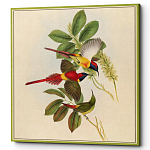 Постер на холсте с изображением птиц и цветов Blooming Birds Poster варинант исполнения - 2 | Loft Concept в Нижнем Новгороде