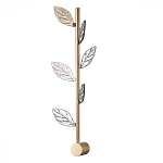 Бра с золотистой вертикальной трубкой и декоративными прозрачными листьями из стекла Sylva  варинант исполнения - 1 | Loft Concept в Нижнем Новгороде