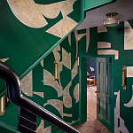 Обои ручная роспись в стиле Арт-деко Symphony Original colourway on Jade silk dupion варинант исполнения - 1 | Loft Concept в Нижнем Новгороде