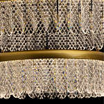 Люстра двухъярусная с золотого цвета и прозрачными подвесками Pettico варинант исполнения - 5 | Loft Concept в Нижнем Новгороде