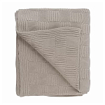 Плед из хлопка рельефной вязки бежево-серого цвета Waffle Comfort варинант исполнения - 1 | Loft Concept в Нижнем Новгороде