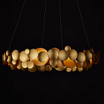 Люстра круглая из многослойных золотых дисков Metal Disc Chandelier варинант исполнения - 6 | Loft Concept в Нижнем Новгороде