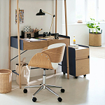 Вращающееся офисное кресло на колёсах Delwyn Chair варинант исполнения - 5 | Loft Concept в Нижнем Новгороде