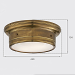 Потолочный светильник круглый цвета состаренная латунь Modern Simple Ceiling Light варинант исполнения - 5 | Loft Concept в Нижнем Новгороде