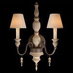 Бра с двумя конусовидными белыми тканевыми абажурами Terrain варинант исполнения - 2 | Loft Concept в Нижнем Новгороде