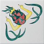 Плитка дизайнерская Драконий фрукт варинант исполнения - 2 | Loft Concept в Нижнем Новгороде