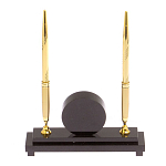 Часы настольные с двумя ручками из натурального камня Stone Clock варинант исполнения - 7 | Loft Concept в Нижнем Новгороде