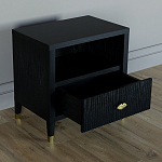 Прикроватная тумбочка с полкой Elsa Dreams Black варинант исполнения - 2 | Loft Concept в Нижнем Новгороде