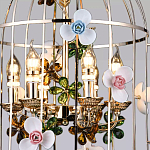 Люстра в виде клетки с цветами Flower Cell варинант исполнения - 2 | Loft Concept в Нижнем Новгороде